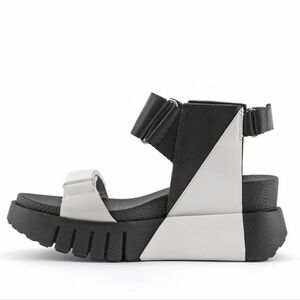 UNITED NUDE Delta Run Black And White Sandals, Size EU 40 US 9